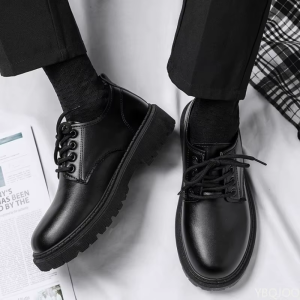 Spring Autumn Men's Business Dress Shoes Black Casual Simple Comfortable Anti slip Wear resistant Round Head Men's Shoes